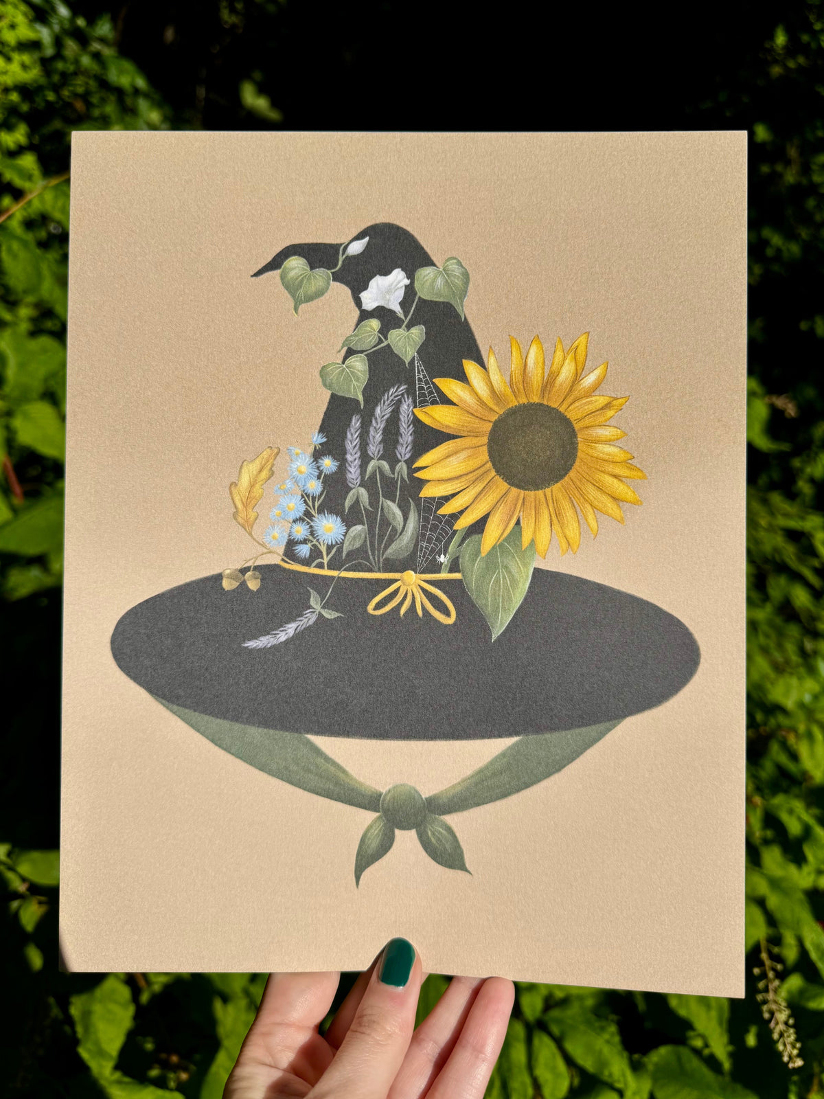 Fall Witch Hat Art Print 8x10